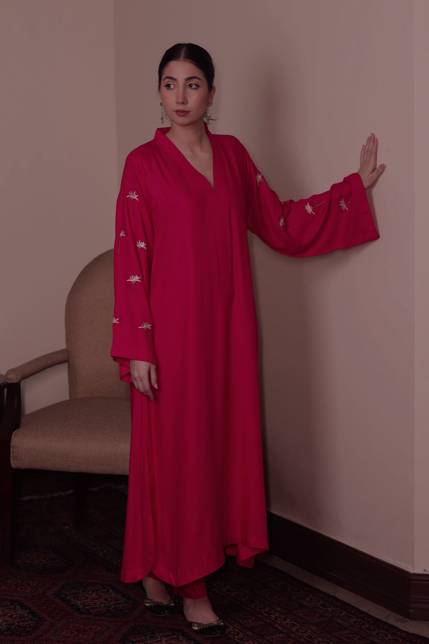 Pink Kaftan Set